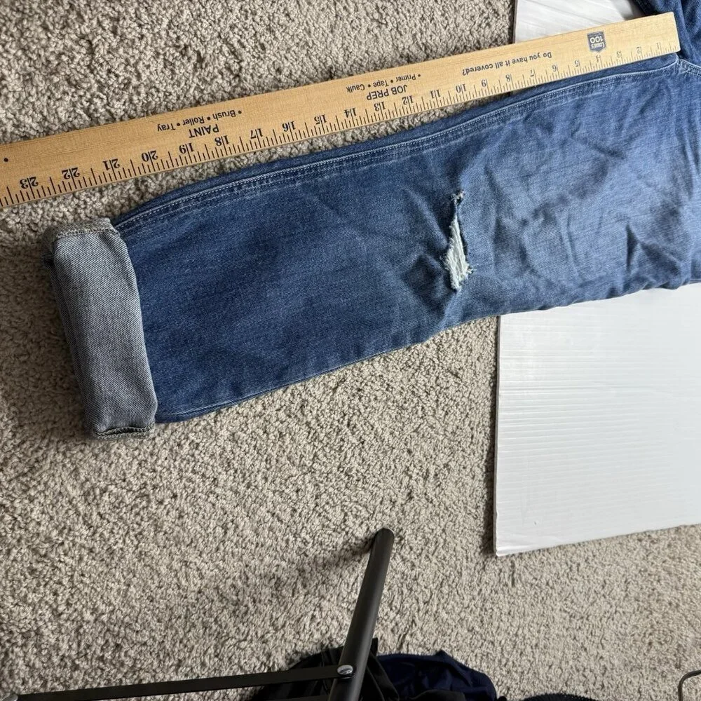 Anthropolgie Paige Cropped Jean Women Blue Sarah Classic Slim High Rise Size 25 - Picture 11 of 11